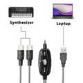 Miniatyrbillede 5 af 5: USB MIDI-kabeladapter, Type A til DIN 5-ben Dobbelt til Keyboard, PC, Studio med LED [DB] Som vist As shown