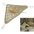 Triangular reptile hammock 32x32x42 cm, hanging platform with suction cups, terrarium accessory gray