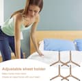 Miniatyrbild 2 av 5: Universal Bed Sheet Straps 4-pack Adjustable Sheet Holders Elastic Fasteners For Full Size Mattress Corner Clips