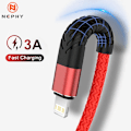 Miniatyrbild 2 av 5: USB-kabel för iPhone 11 12 13 14 Pro X XS Max 6 7 8 Plus SE Apple iPad Snabbladdningskabel Original Mobilladdare Datakabel 3m Röd Red 0.25m