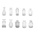 Set med 10 dekorativa vaser i texturerat glas