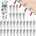 Christmas Light Clips, Metal Gutter Hooks, Outdoor String Light Clips, for Tiles and Roofs, 50 Pcs