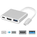Pikkukuva 1 / 5: Type-C–USB-C 4K HDMI USB 3.0 3-in-1-keskitinsovitinkaapeli Apple Macille