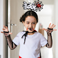 Miniatyrbilde 4 av 5: Halloween Hodebånd Edderkoppnett Hvit Flaggermus Skalle Hexehatt Hårtilbehør Hodebånd for Kvinner og Gutter Hodebånd Rød Edderkopp