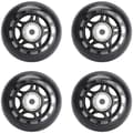 4-pack Inline Skate Wheels Indoor/Outdoor Replacement Wheels with Bearings 70mm, Black [DB]