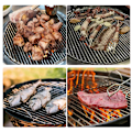 Miniatyrbild 4 av 5: Eldstartarkanaler Integrerade i Kraftigt Kolgaller för Klotgrill, Enkel Montering Rostfritt Stål Grillgaller Säkerställer Aldrig Rost