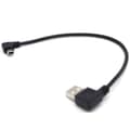 Miniatyrbilde 4 av 5: USB B-type Mini 5-pin Hann Rett Vinkel 90 Grader til USB 2.0 Hann Kabel 30cm
