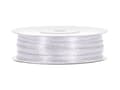 Satinband, vitt band, 3mm/50m