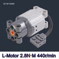 MOC Train Motor Pack Servo, Battery Box, IR Remote Control, LED Lights Power Functions Parts for Smart Technical Building Blocks L Motor L Motor