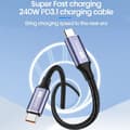 Miniatyrbilde 5 av 5: USB C Hurtigladekabel Type-C Datakabel SVART 0,5M Svart 0.5m