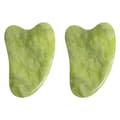 2 st Jade Gua Sha-bräda Gua Sha Skrapningsmassageverktyg Ansikte