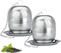 2 st Teinfuser, Finmaskig Teinfuser med Kedja och Lock,