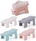 Shoe Slot Organizer 4-pack, Double Layer Stackable Shoe 50% Space Saving Storage Shoe Rack