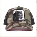 Keps med djurbroderi i mesh, snapback, leopardkamouflage Leopard camouflage