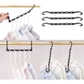 Space Saving Hangers, 10 Pcs Magic Hangers, Space Saving, Magic Clothes Hangers, Space Saving Hangers for Clothes - Black