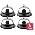4-pack TheOffice ringklocka, serviceklocka, 8,5 cm diameter skrivbordsringklocka för hotell, skolor