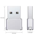 Pikkukuva 2 / 5: USB-C-sovitin 3 kpl, Type C naaras-USB A urosmuunnin, harmaa