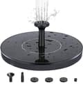 Solar Powered Water Fountain 13 cm Black