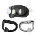 Miniatyrbillede 6 af 10: Silikone ansigtsmaske til Oculus Quest 3 - Svedafvisende, vaskbar, sved - sort til meta-quest3