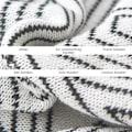 Miniatyrbild 2 av 4: Throw-filt, stickad filt med modernt mönster, mjuk och lätt vävd filt för soffa, säng och vardagsrum, (127 x 152 cm) Black and white