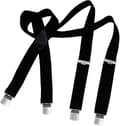 Herrhängslen 3,5 cm breda med 4 extra starka mattborstade clips i X-form