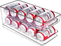 Self-Propelled Rolling Refrigerator Can Storage Box Dispenser Refrigerator Kitchen Storage 10 330ML Cans Beer Soda Drink Bottle Holder
