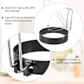 Miniatyrbillede 3 af 7: Æggering, ENLOY 4-pak rustfrit stål æggering med non-stick