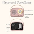 Pikkukuva 10 / 10: Mini Radio Bluetooth -kaiutin ROSA Vaaleanpunainen Pink