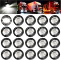 3/4\" runde LED-sidemarkeringslys, posisjonslys, front bakre øvre markering