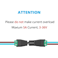 Miniatyrbilde 3 av 5: DC-kontakt hann/hunn plugg Balun-adapter 12V Jack-uttak Adaptere Brukes for videoskjerm CCTV-kamera Kabel LED-stripe Lys 2.1 x 5.5mm