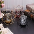 Miniatyrbillede 4 af 5: 1-pak Guld Pentagonal Julelysestage Moderne