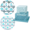 Miniatyrbilde 3 av 5: Alfabet og nummer form fondant form kake stempel preging