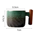 Pikkukuva 2 / 4: 59 ml keraamiset espressokupit puisella kahvalla, espressokuppisetti, pienet teekupit Style 2