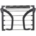 Wall-mounted foldable stainless steel drying rack for radiator, balcony black