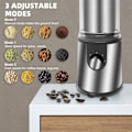 Miniatyrbilde 2 av 5: Elektrisk kaffekvern med avtakbar beholder, justerbar kaffebønnkvern for bønner, krydder, urter, nøtter, linfrø, rustfritt stål