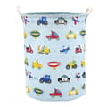 Laundry Basket Large Canvas Laundry Basket Waterproof Fabric Cylindrical Laundry Hamper Storage Basket with Handles, Decorative and Practical