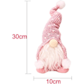 Miniatyrbillede 2 af 5: Julegnomer, håndlavede mini plysj julegnomer snemand Jule figurlegetøj Fødselsdagsgave til hjem juledekoration (rosa)