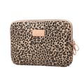 Trendy Leopard Print 15.6-inch Canvas Laptop Sleeve, Protective Bag