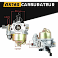Miniatyrbild 5 av 5: Gx160 Förgasare för Honda Gx200 Gx160 Motor