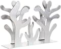 1 pc (Silver) Stainless Steel Napkin Holder Silver Plants Shape