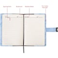 Miniatyrbillede 6 af 7: A5 Kreativt Kombinationslås Journal, PU Læder Dagbog med Digitalt Kodeord, Låsbar Journal Dagbog (Blå)