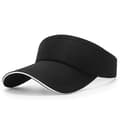 Miniatyrbild 1 av 5: Sun Visor Men Women Golf Tennis Beach Cap Adjustable Summer Solid Color (Black)