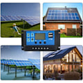 Pikkukuva 4 / 5: Aurinkopaneelin akun lataus 30A 20A 10A Ohjain 12V/24V LCD-säädin Kaksois-USB 30A