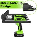 Miniatyrbild 2 av 5: Powerful Tool Organizer, Wall Mounted Drill Rack, Thick Drill Holder, Heavy Duty Drill Storage for Garage Workshop