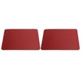 Miniatyrbild 4 av 5: 2 Pcs Double-Sided Mouse Pad Solid Color Waterproof PVC Leather Mat for Office Home Computer PC (Wine Red Yellow)