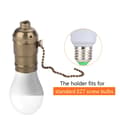 Miniatyrbild 2 av 4: Vintage E27 Bulb Holder Lamp Base Socket with Pull Chain Switch Copper, Bulb Holder (Bronze)