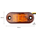 Miniatyrbillede 5 af 9: 10 stk. Advarselslys LED-diodelys Oval LED-sidemarkeringslampe Yellow
