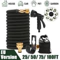 Garden Hose - TEMPSA - 30m - Flexible - 8 Spray Modes - Black