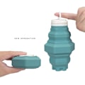 Miniatyrbilde 3 av 5: Silikon sammenleggbar reisemugg, silikon sammenleggbar kopppakke med lokk, utvidbar koppsett, gjenbrukbar kopp for camping Hei