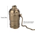 Miniatyrbild 3 av 4: Vintage E27 Bulb Holder Lamp Base Socket with Pull Chain Switch Copper, Bulb Holder (Bronze)